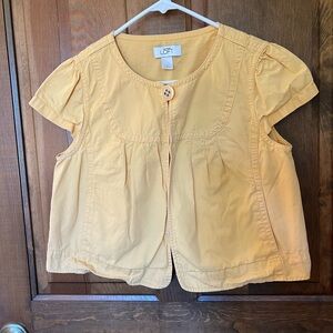 LOFT Women's Yellow Button-Front Half Jacket